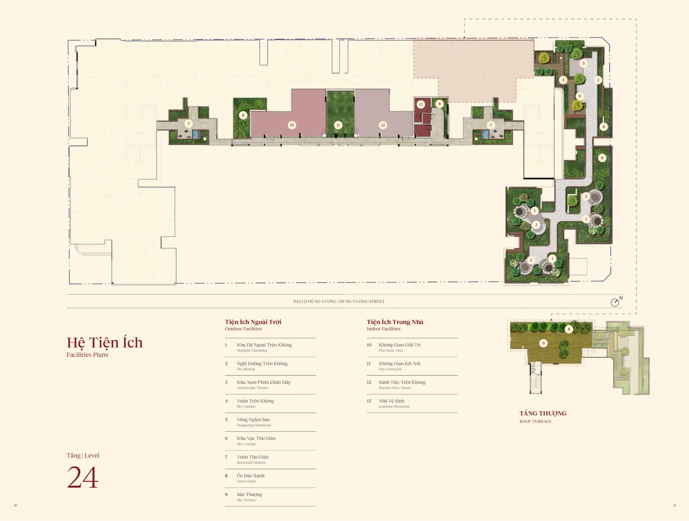 Mặt bằng tiện ích tầng 24 (E-brochure, trang 16)