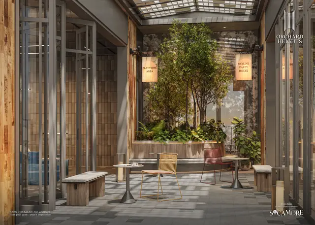 Sky Courtyard, không gian kết nối tầng 24