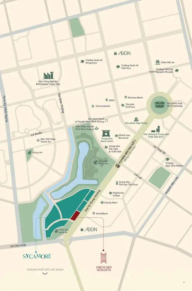 Bản đồ Trung tâm kết nối mới quanh Orchard Heights (E-brochure)